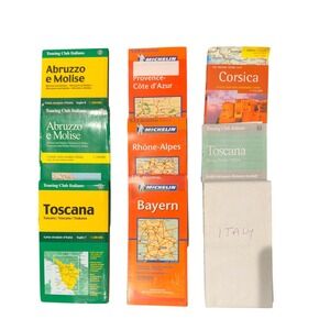 Michelin Touring Club Italiano‎ Regional Road Maps Italy France Germany Lot